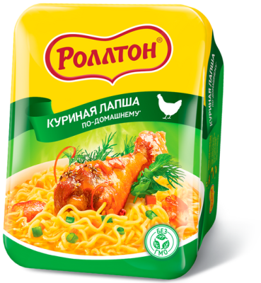 Ролтон Лапша б/п Куриная по-домашнему яичная ЛОТОК 90г*24
