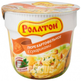 Ролтон Пюре картофельное с мясным вкусом фасованное (сухое) СТАКАН 40г*24