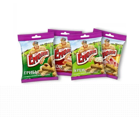 Гренки Емеля 60 г со вкусом стейка с розмарином и чесноком/30