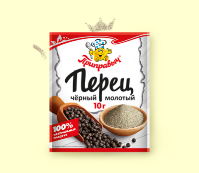 Перец Черный молотый 10г*30шт (шоу-бокс) Приправыч