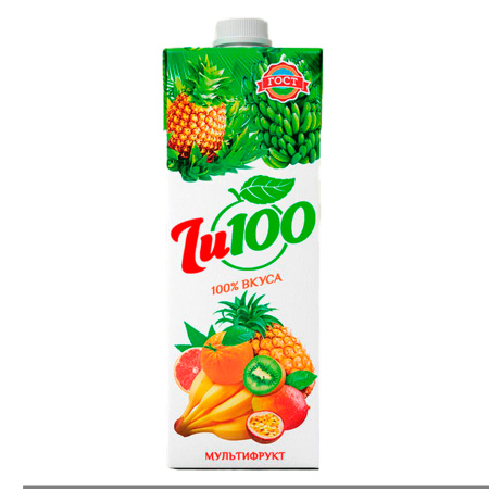 Нектар Мультифруктовый Ju100 тетра пак Гост 1,95л (6) Широкий Карамыш