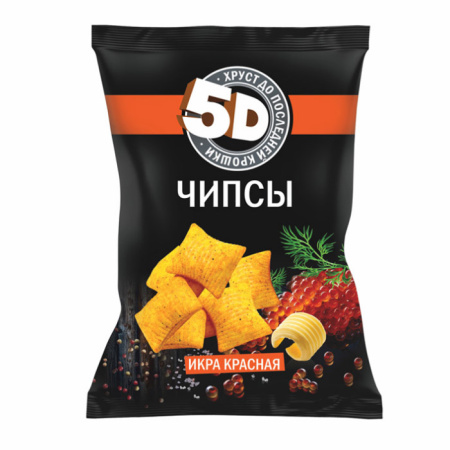 Чипсы пшеничные 5D со вкусом красная икра 90г*28